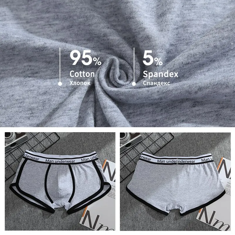 5Pcs Cotton Boxer Shorts Underpants Soft Panty Male Shorts Men Panties Men Boxer Casual Pants Man Underwear Boxershorts Cuecas