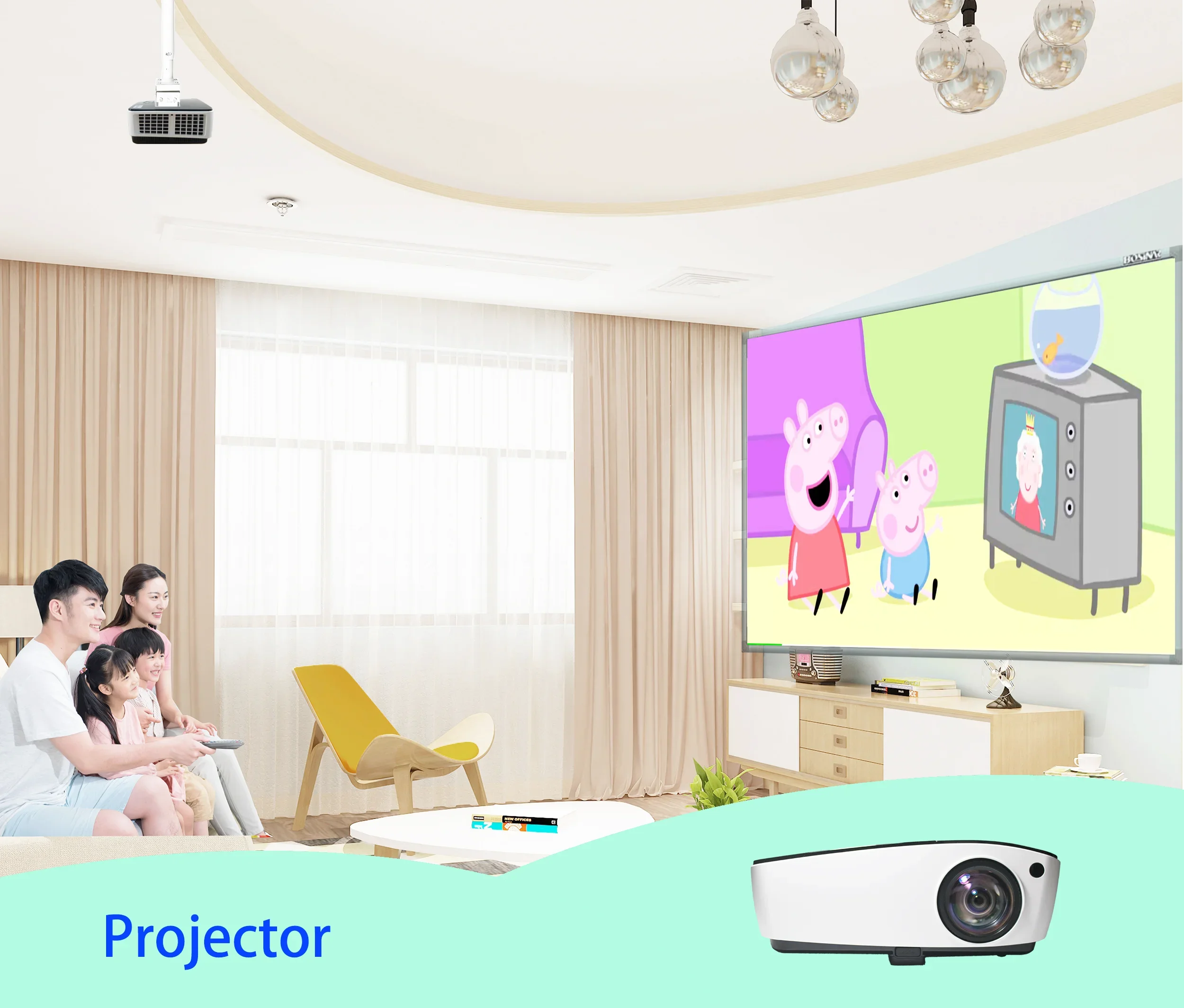 2022 new upgraded multi-functional 3d projector hologram outdoor projector