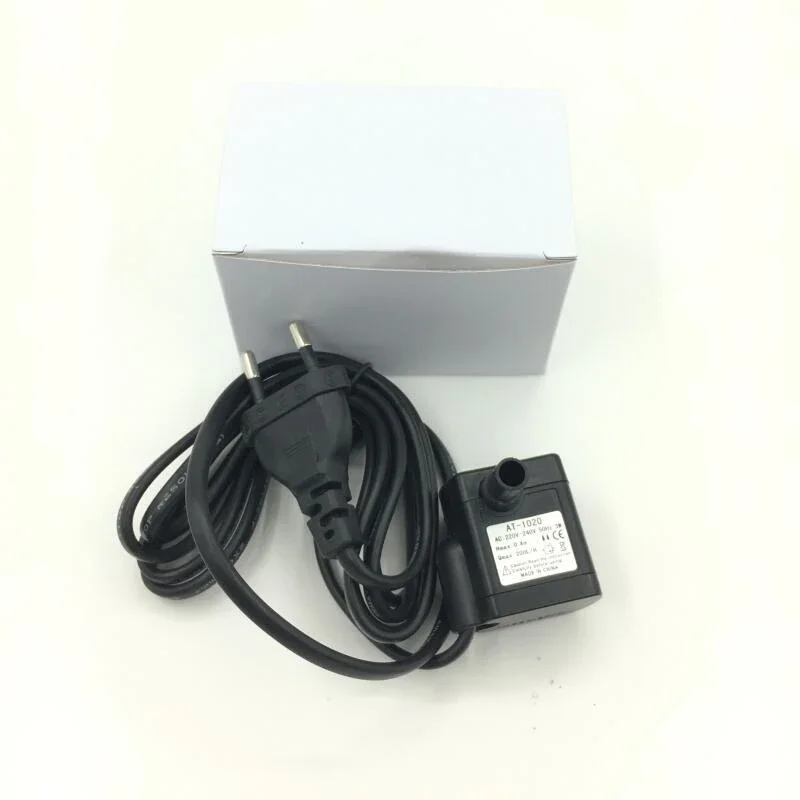 Bomba de agua en miniatura, 3W, CA 220V, impermeable, sin escobillas, Mini filtro de agua, bomba de fuente súper silenciosa, enchufe europeo
