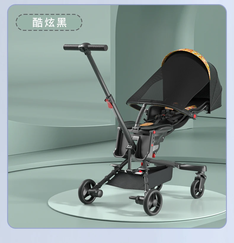 Stroller Children\'s Cart Lay Flat Prams Portable Travel Baby Carriage Luxury High Landscape Baby Seat Rotation Commutation