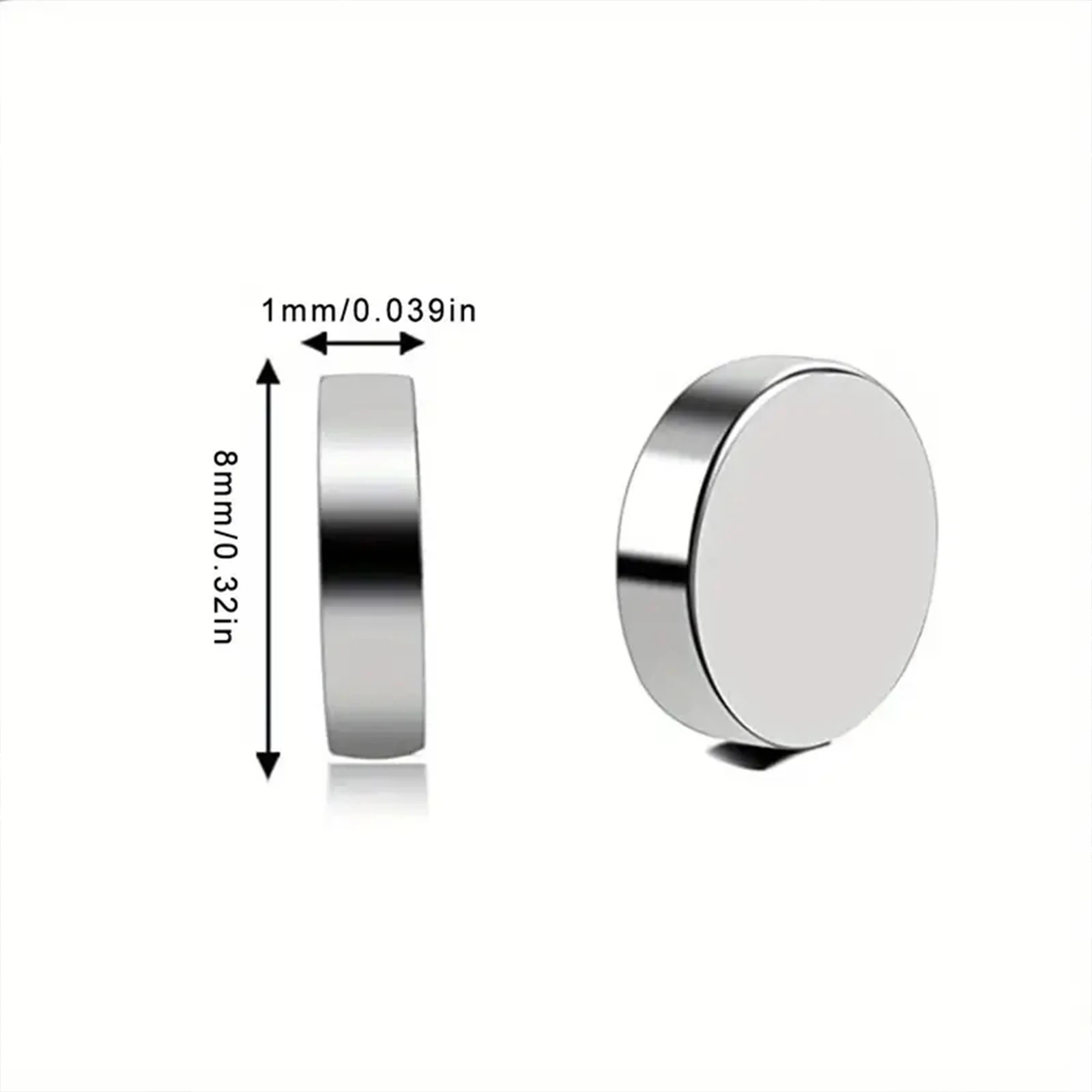 50 imanes redondos fuertes de 8x1 mm para nevera, bricolaje, construcción, ciencia, manualidades, educación