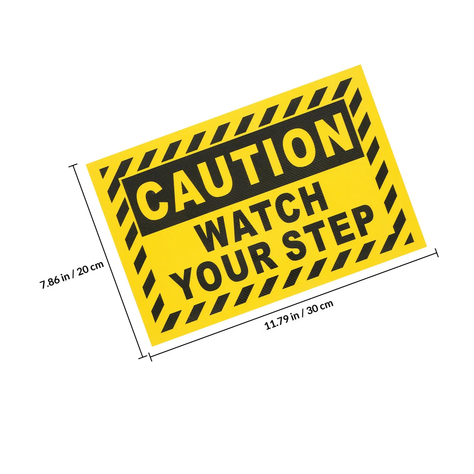 2Pcs Watch Your Step Stickers Anti-Slip Floor Decals for Stairs Indoor Outdoor High Visibility Diagonal Stripe Safety Warning