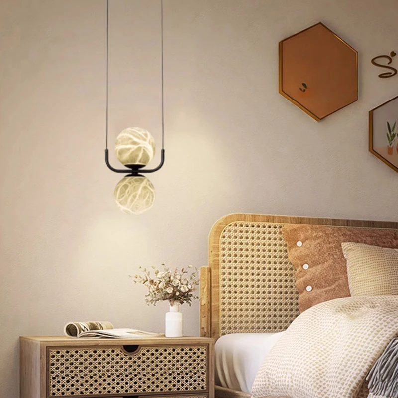 

BOSSEN Customizable Modern Chandelier with Marble and Brass Hardware Adjustable Height Dimmable for Hotel Villa Staircase