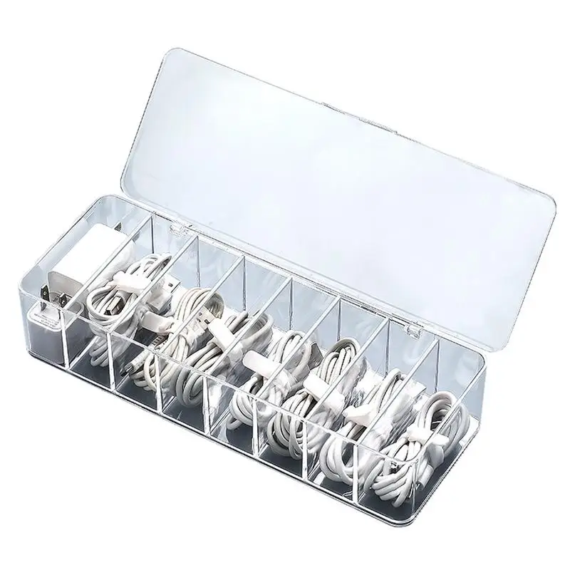 

Cable Storage Box Organizador Case Anti Dust Earphone Electric Charger Wire Organizer Management Office Supplies Storage Bin