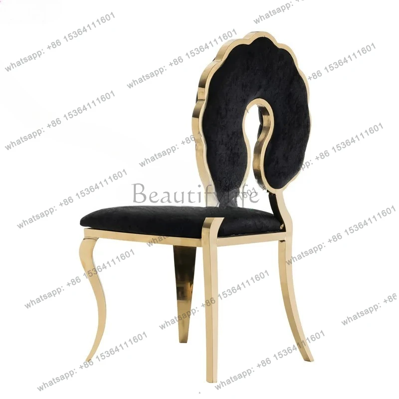 Donut Stainless Steel Backrest Chair Dining Concert Stage Symphony Music Spectator Chair