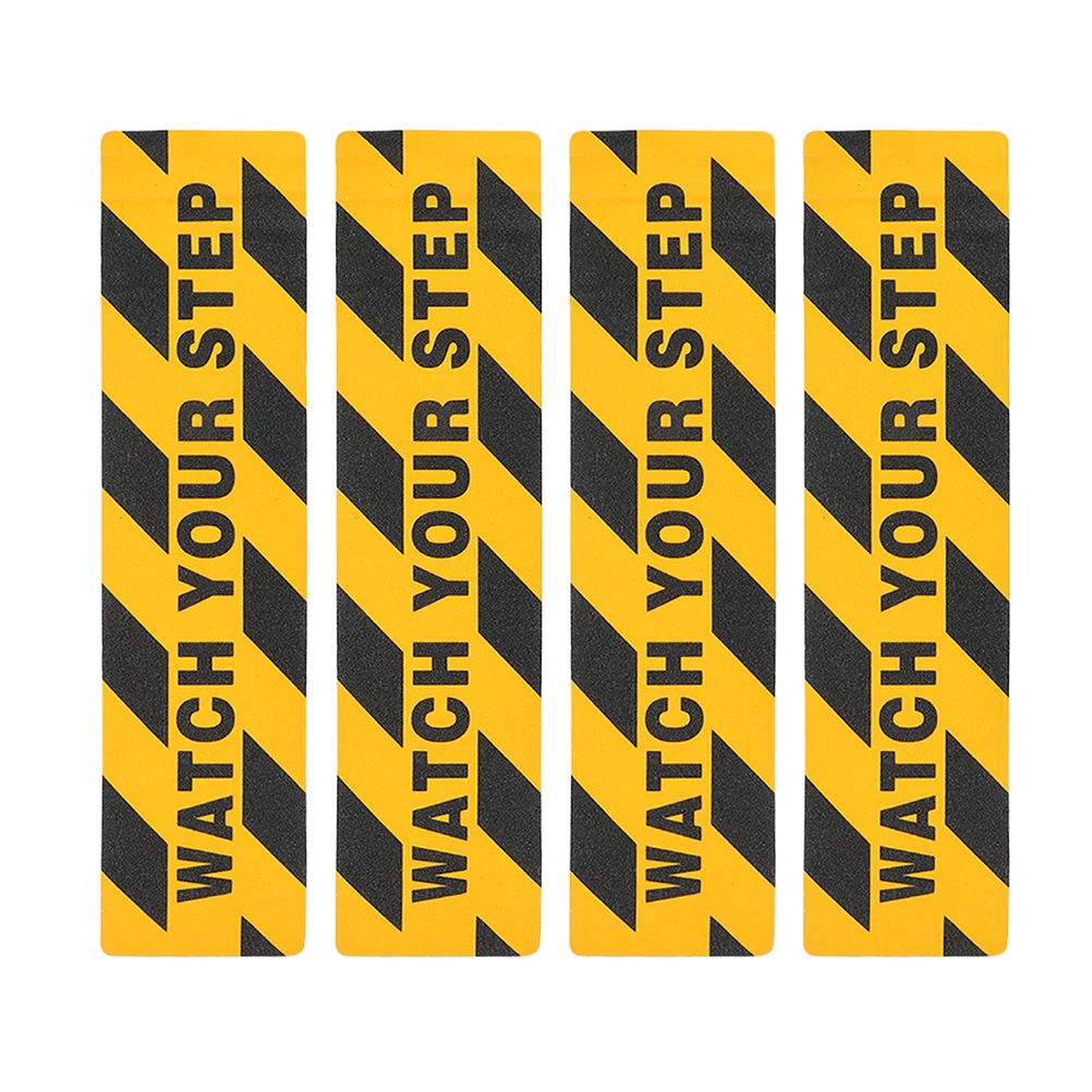 4 قطعة ملصقات مضادة للانزلاق مقاومة للماء شارات مضادة للانزلاق علامات تحذير أرضية زلقة شريط أرضي مبلل للخارجية والداخلية #6