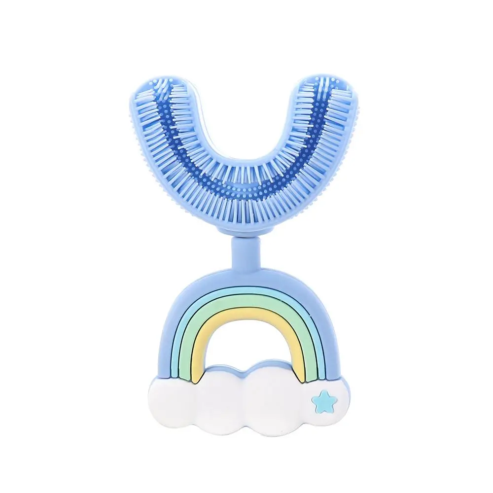 Soft Rainbow Infant Baby Oral U-shape Toothbrush 360° Thorough Cleaning Teeth Clean Brush Children’s Toothbrush