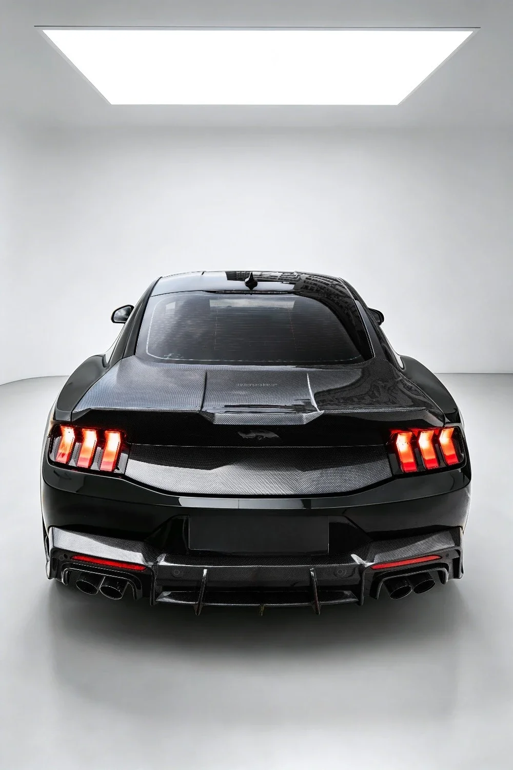 For Mustang S650 2024-2026 Carbon Fiber Rear Trunk Lid Car Body Kits Auto Parts Modification Accessories CMST Style view 5