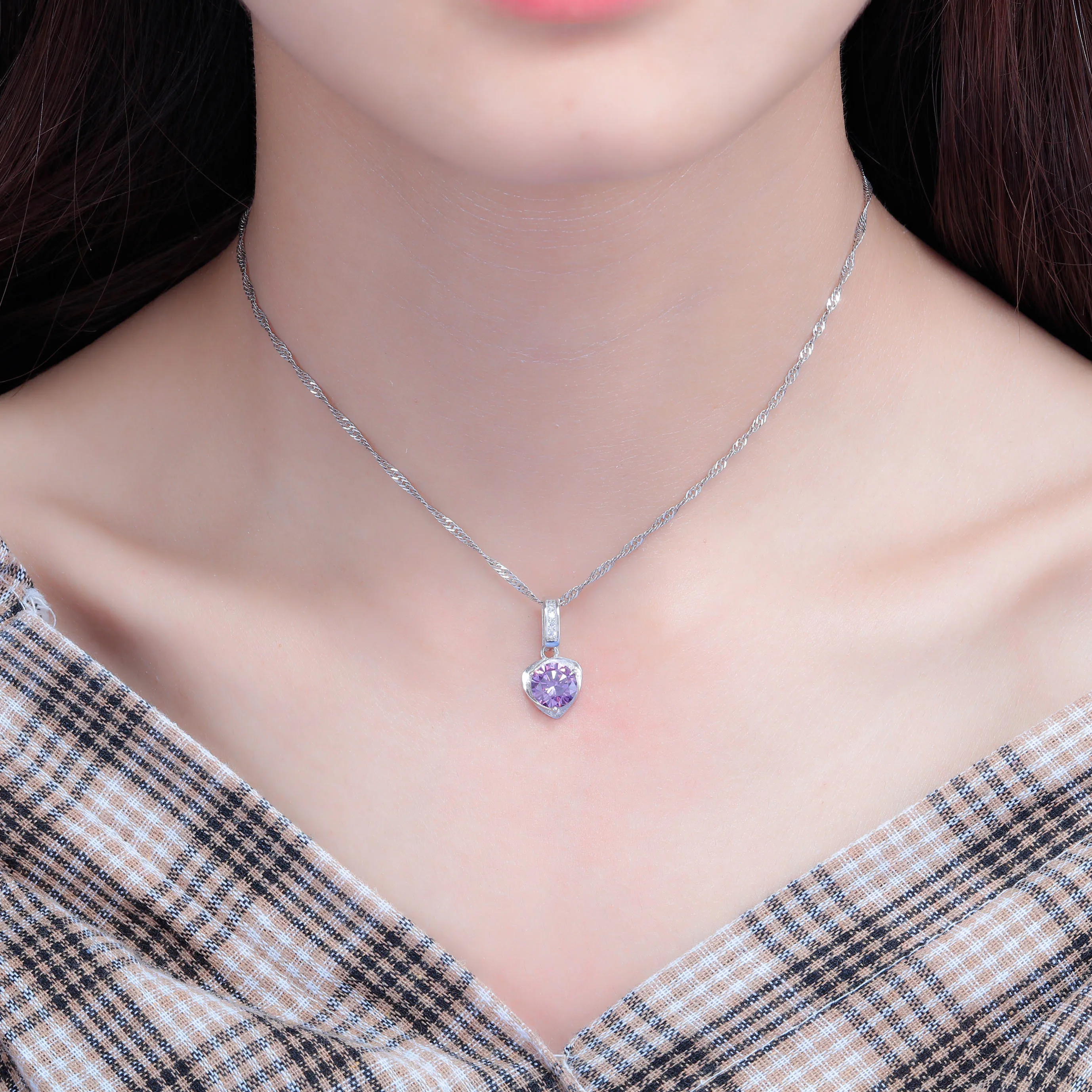CiNily Rainbow Mystic Stone Luxury Large Heart Pendants Solid 925 Sterling Silver LOVE Dangle Charm Vintage Retro Jewelry Female