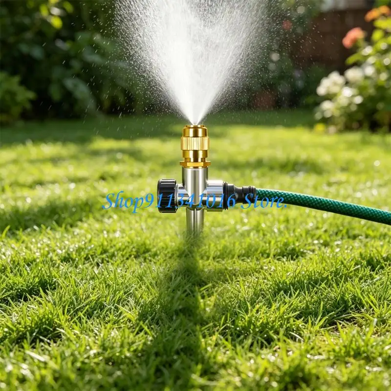  Strong Metal Garden Sprinkler Set Featuring Replaceable Brass Nozzle For Lawn Care