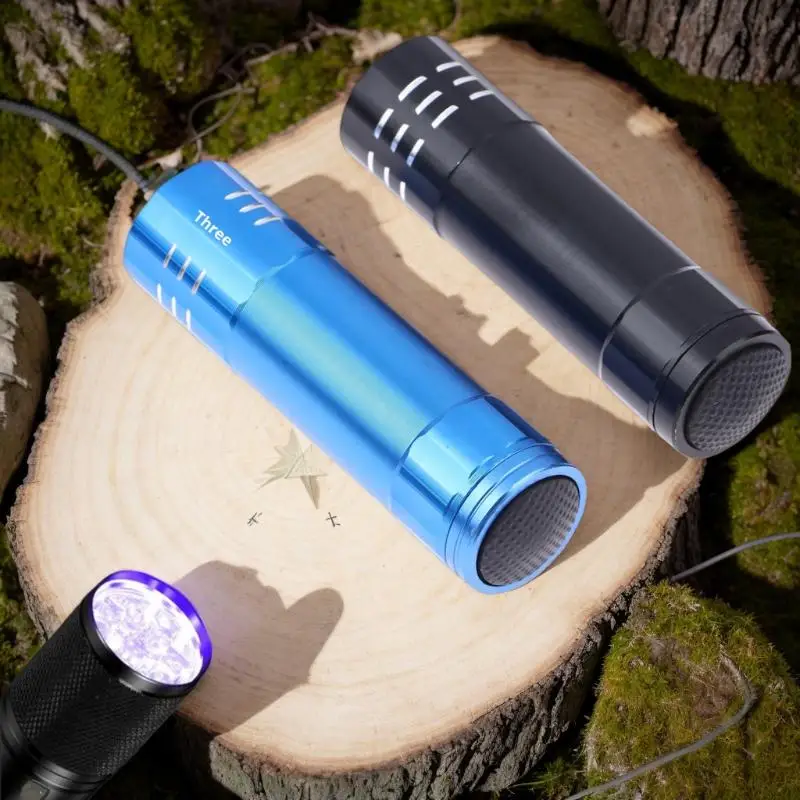 Hiking LED UV Mini Flashlight 1Pcs, 50LM 395nm Portable Black Light, Outdoor Detection Lamp Tool.