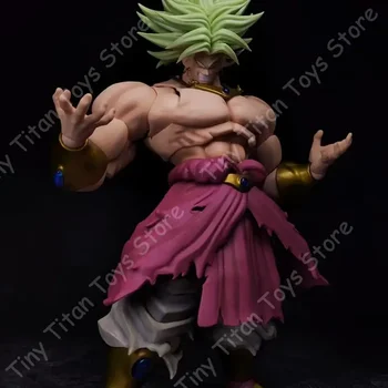 Figurka Akcji Zt Studio Broly ZT02B, Ruchoma, Zielone Włosy, Starożytny Wojownik, Model z Efektami Postrzażenia z Bitwy, Kolekcjonerski Model dla Dorosłych Kolekcjonerów
