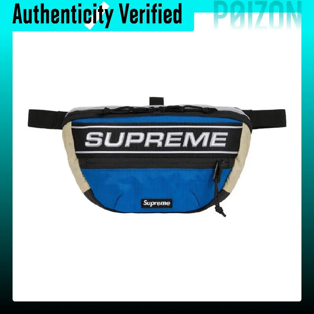 Borsa A Tracolla Impermeabile Supreme In Nylon, Marsupio Unisex Regolare Blu Grigio Multicolore SUP-FW23-0816-image