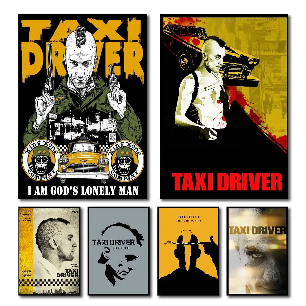 Classic Movie Taxi Driver Poster Self-adhesive Art Room Entrance Restaurant Wall Decor Art Painting