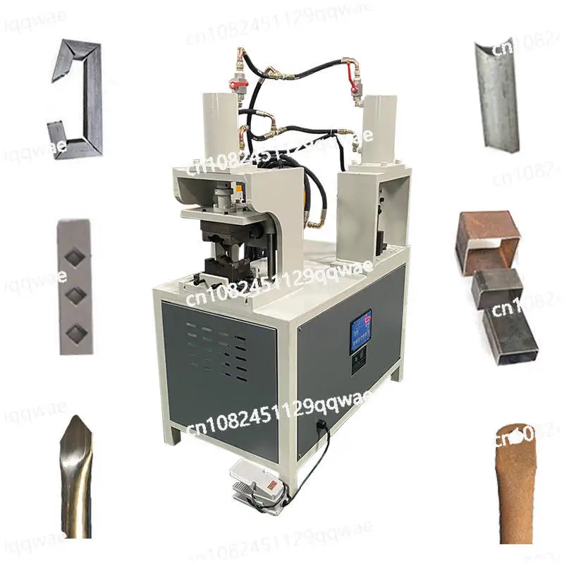 High-efficiency hydraulic portable steel punching machine for pipe grooving, corner cutting 45/90/120