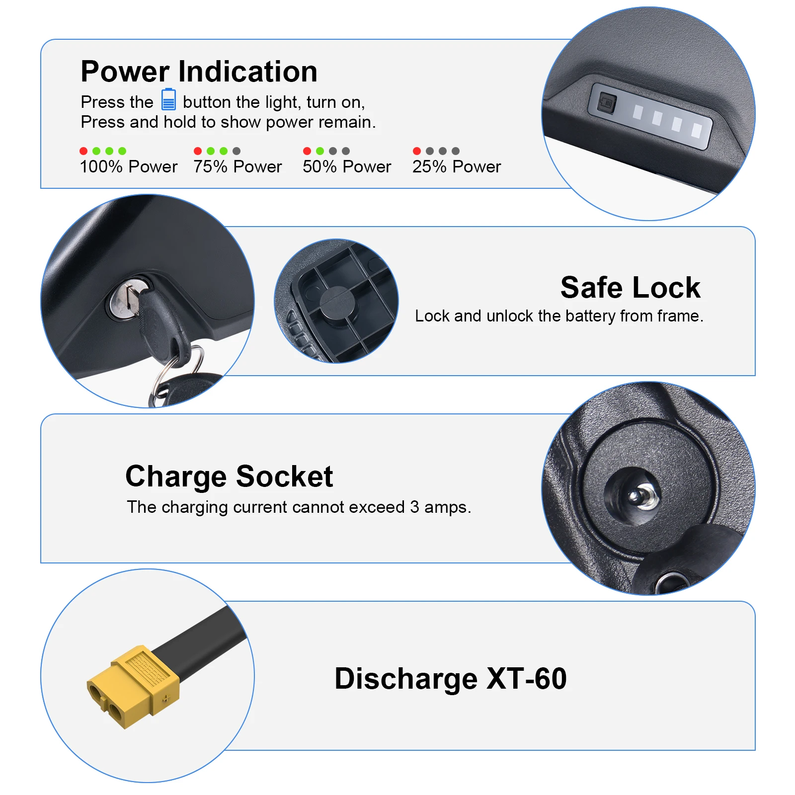 Hailong E-Bike Akku, 21700 Lithium-Batteriepack 48V 20Ah 52V 25Ah Hochkapazitäts-Li-Ionen-Akku, integrierter BMS-Schutz für 250W 350W 500W 1000W 1500W 2000W Elektromotoren von E-Bikes, Versand aus deutschem Lager, schnelle Lieferung – Detail 13
