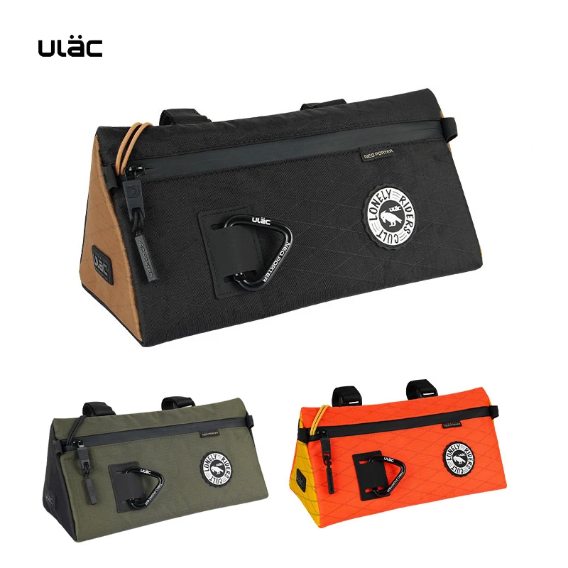 

ULAC 2.3L Bike Handlebar Bag Portable Cycling Storage Pouch for MTB Road Bicycle Front Tube Pannier Waterproof Zipper
