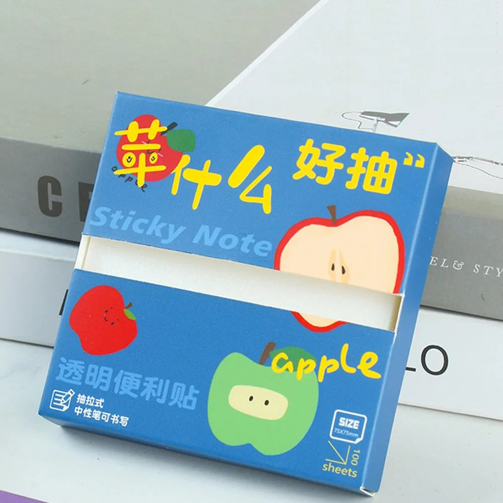 

100Sheets Multipurpose Pull-out Type Sticky Notes Self-Adhesive Pearlescent Memo Pad Paper Planner Sticker Home Office