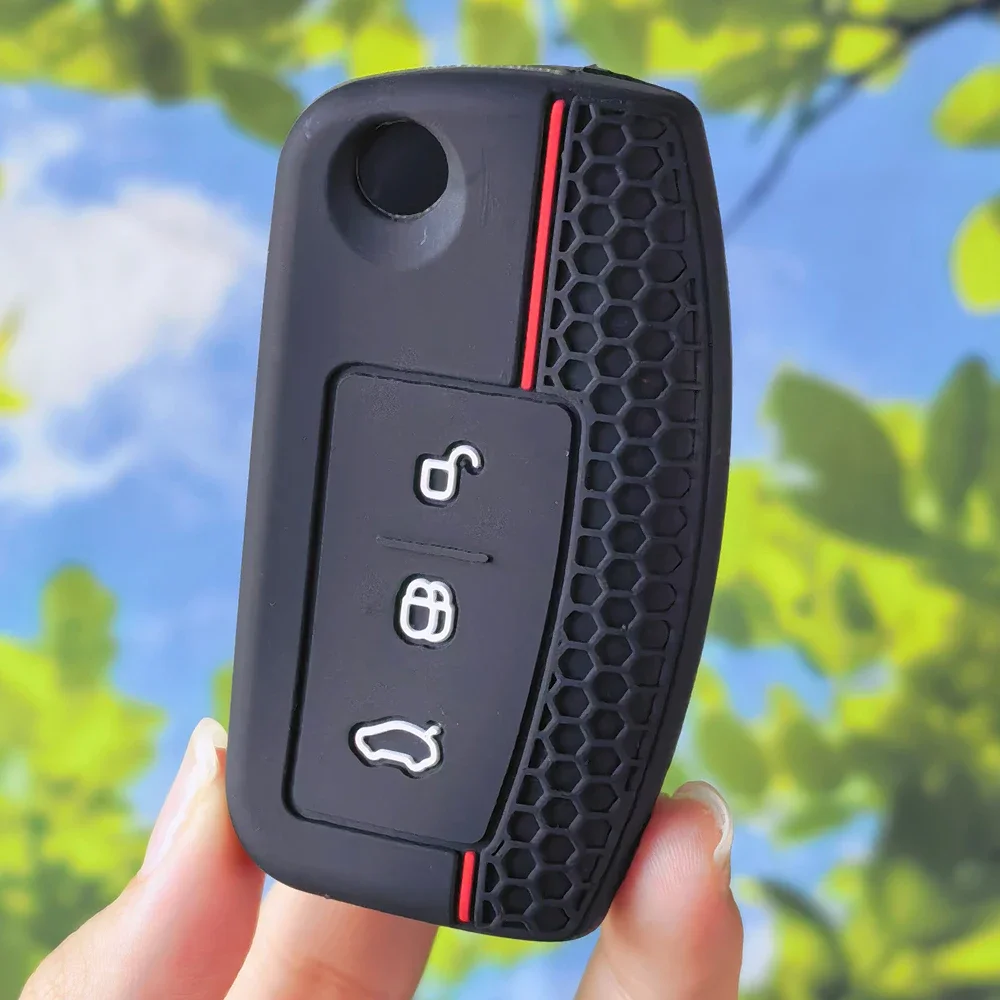 Flip Key Sleeve For Ford Focus Mk2 C Max S-MAX EcoSport Fusion Fiesta Mk7 Cougar Mondeo Mk2 Mustang Mach Honeycomb Remote Guard