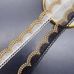 1 Yards Gold Lace Trim Ribbon for Home Textiles Curtains Sofa Embroidered Tape Trimmings Sewing Lace Fabric