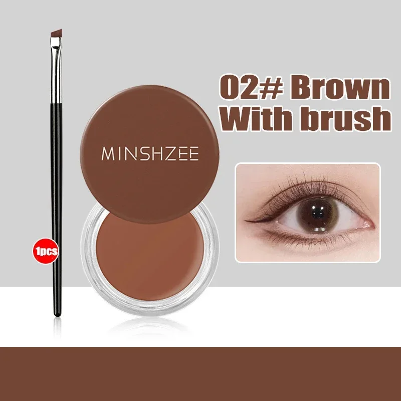 Smooth Waterproof Eyeliner Cream Smokey Gel Eye Liner Soft Easy Wear High Pigment Brown Matte Concealer Smudge-proof Eyes Makeup