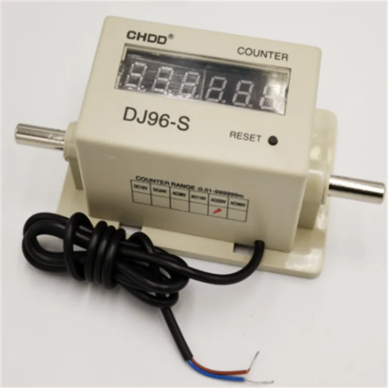 meter counter DJ96-S Length measure Meter Textile Fabric Meter Counter Electronic digital counterDC 12V/AC 220V