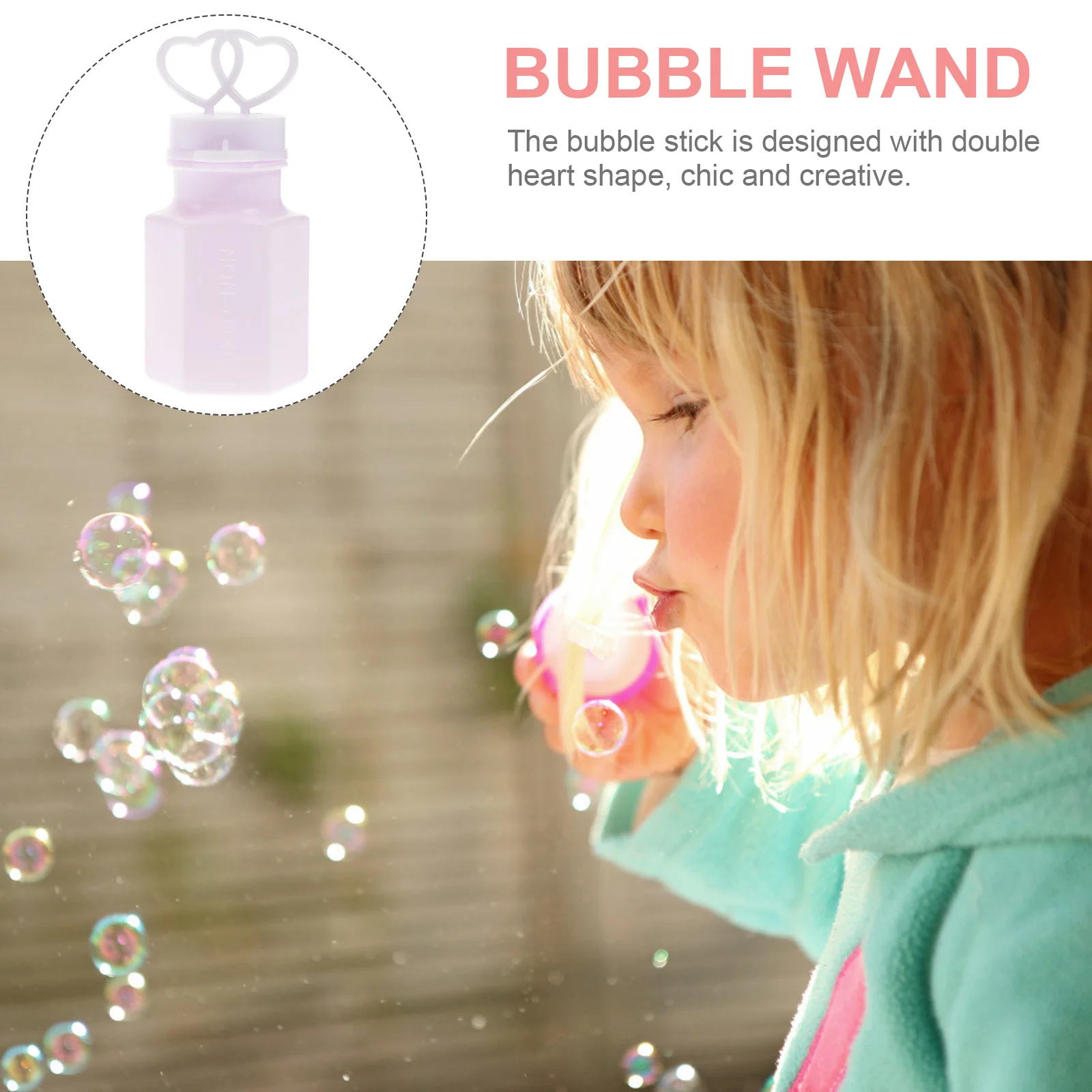 

24 Pcs Double Heart Bubble Stick Decoration Empty Tubes Mini Bottles Bulk Wedding Favors