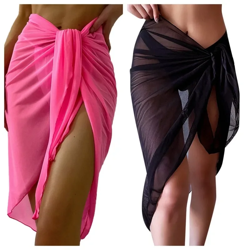 شير التفاف عقدة الخصر ملابس السباحة التستر تنورة الصيف فستان الشاطئ التفاف بيكيني يلتف وشاح ملابس السباحة التستر النساء بيكيني شالات