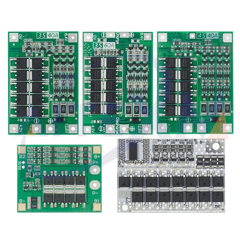 3S 4S 5S Li-ion Lithium Battery 18650 Charger BMS 25A 30A 40A 60A 100A Protection Board with Balance For Drill Motor YANXD