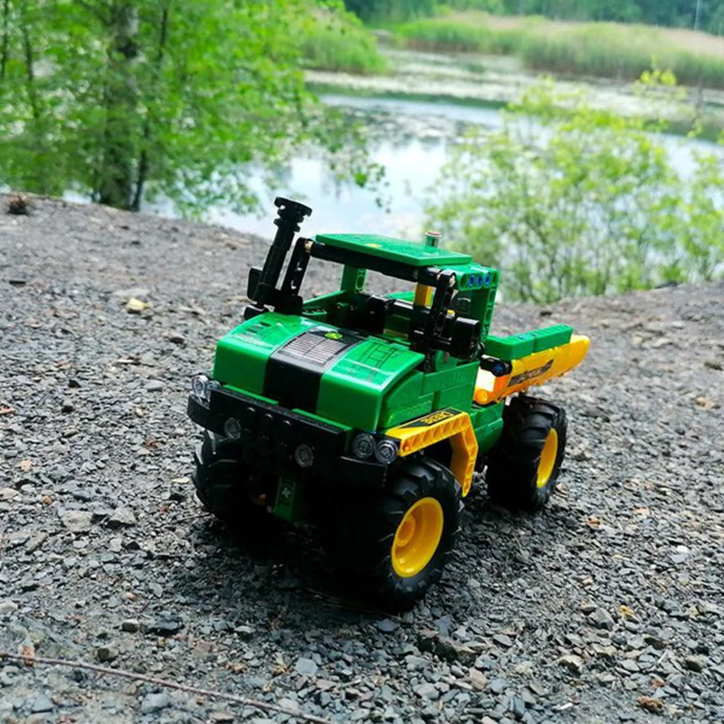 377PCS  Dump Truck Model Building block 1:15 Scale Hydraulic Lift System Modular Gear Design Advanced Engineering Build