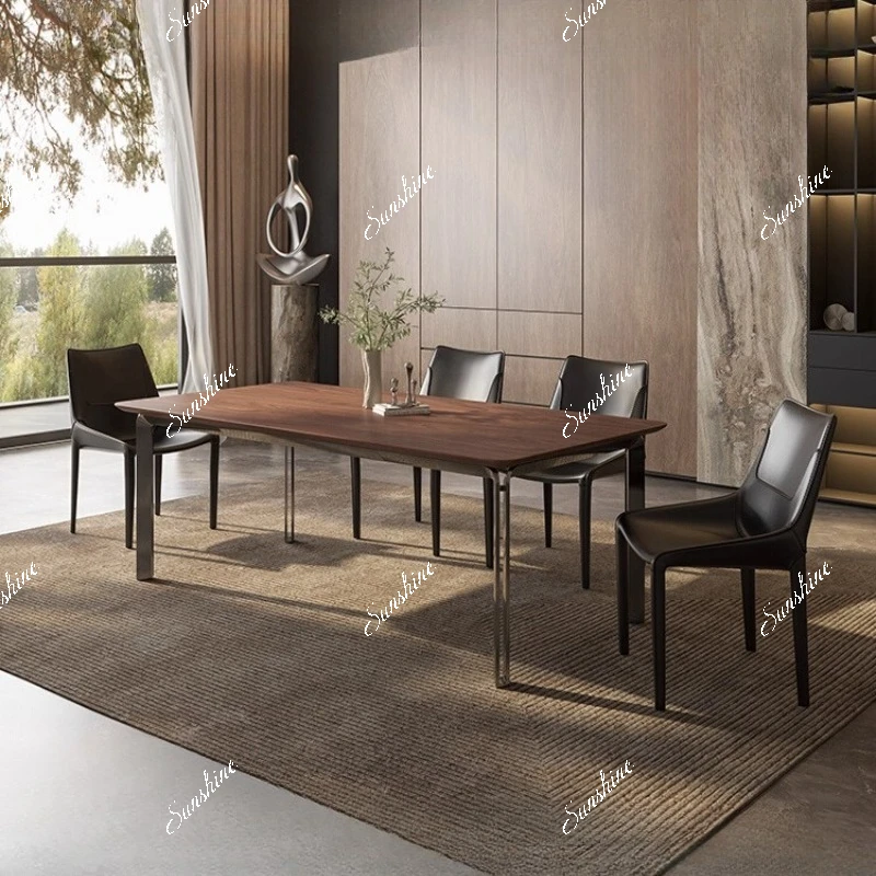 

Size apartment, retro style solid wood dining table rectangle, table