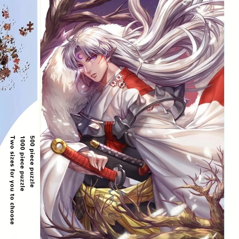 

Пазлы для взрослых (500/1000 элементов) с японским аниме «Инуяша» – для взрослых и всей семьи – сложные крупные детали, портативные