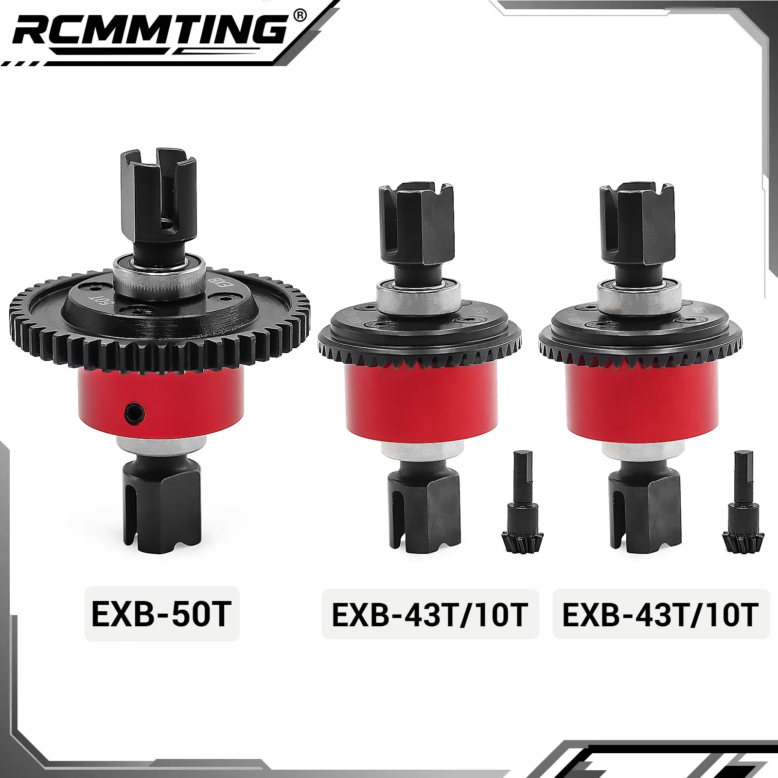 

RCMMTING-Center & Front/Rear Differet Assembly, 50T Center+43T F/R Diff & 10T Input Gear for ARRMA1/8 KRATON BIGROCK MOJAVE EXB