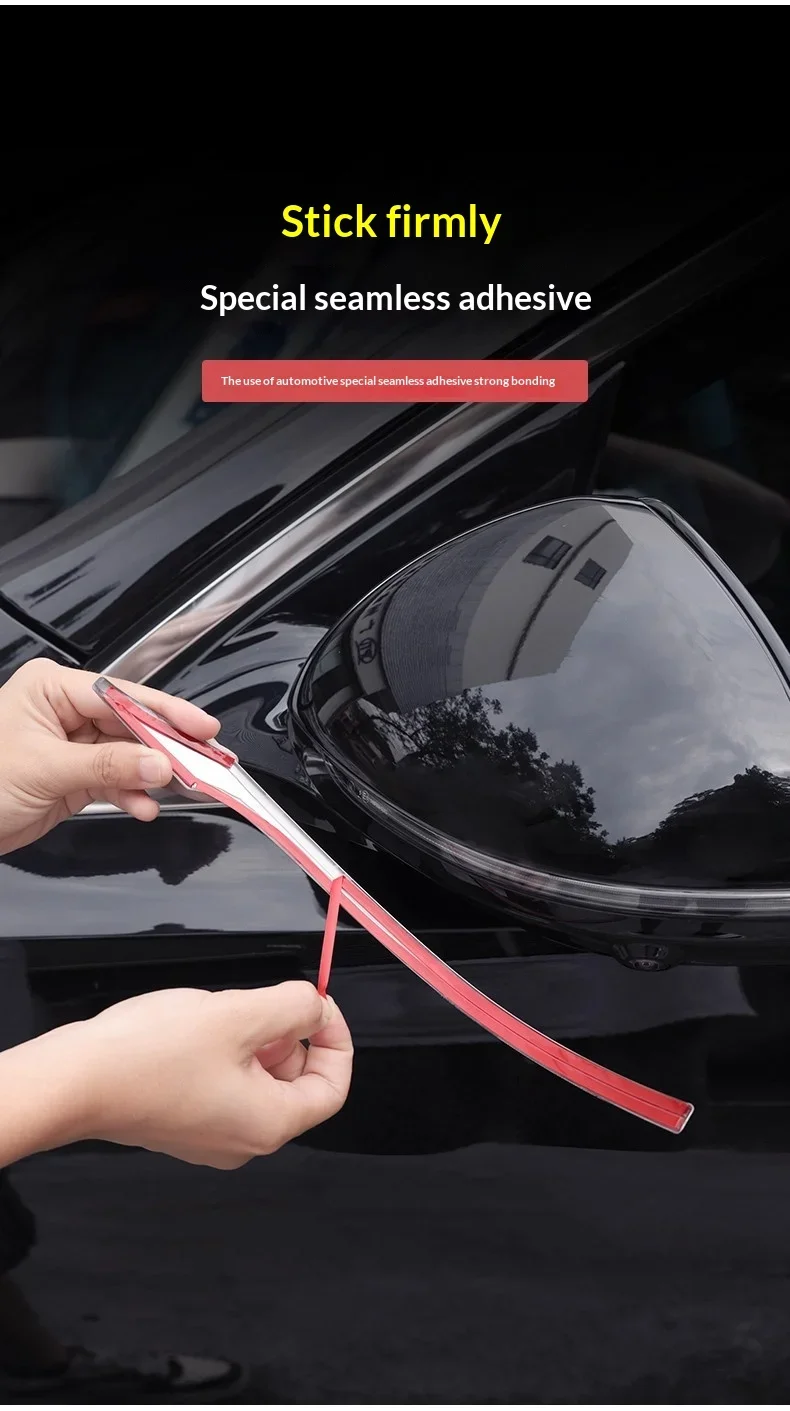 Car Styling Rearview Mirror Cap Cover Sticker Trim Anti-collision Strips For Mercedes Benz E C GLC E300L GLC300L C260L S450L