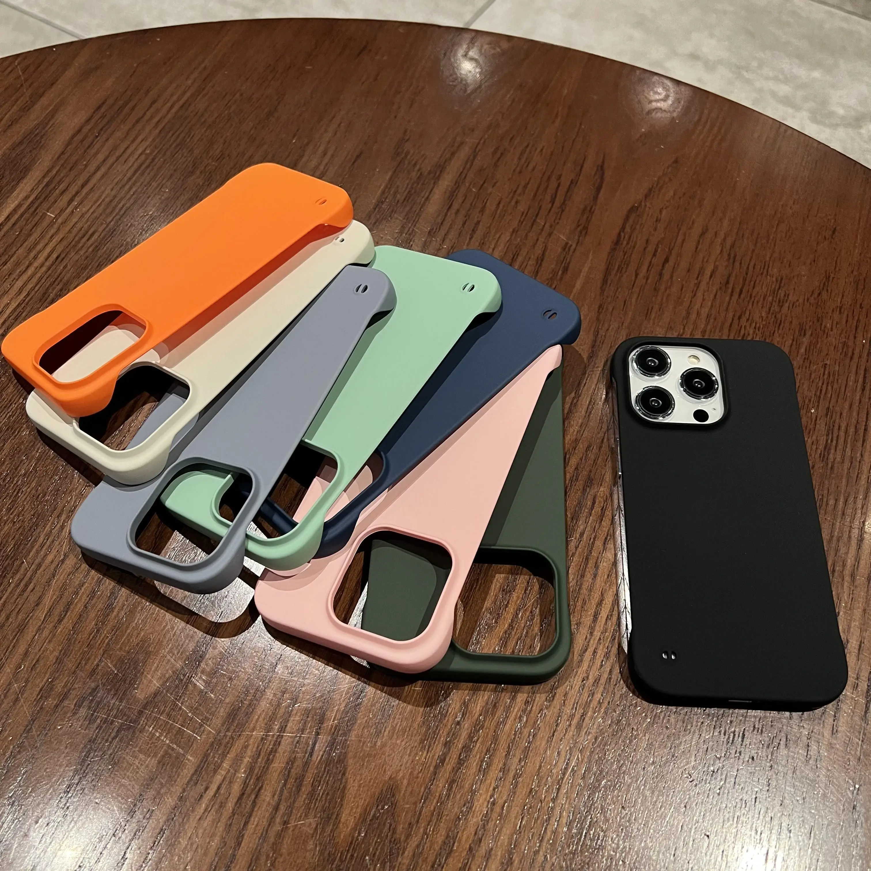 For iPhone 15 11 12 13 14 Pro MAX XR XSMAX X XS MINI SE 7 8 6 S PLUS Colorful Borderless Anti-drop Ultra Thin PC Hard Shell Capa