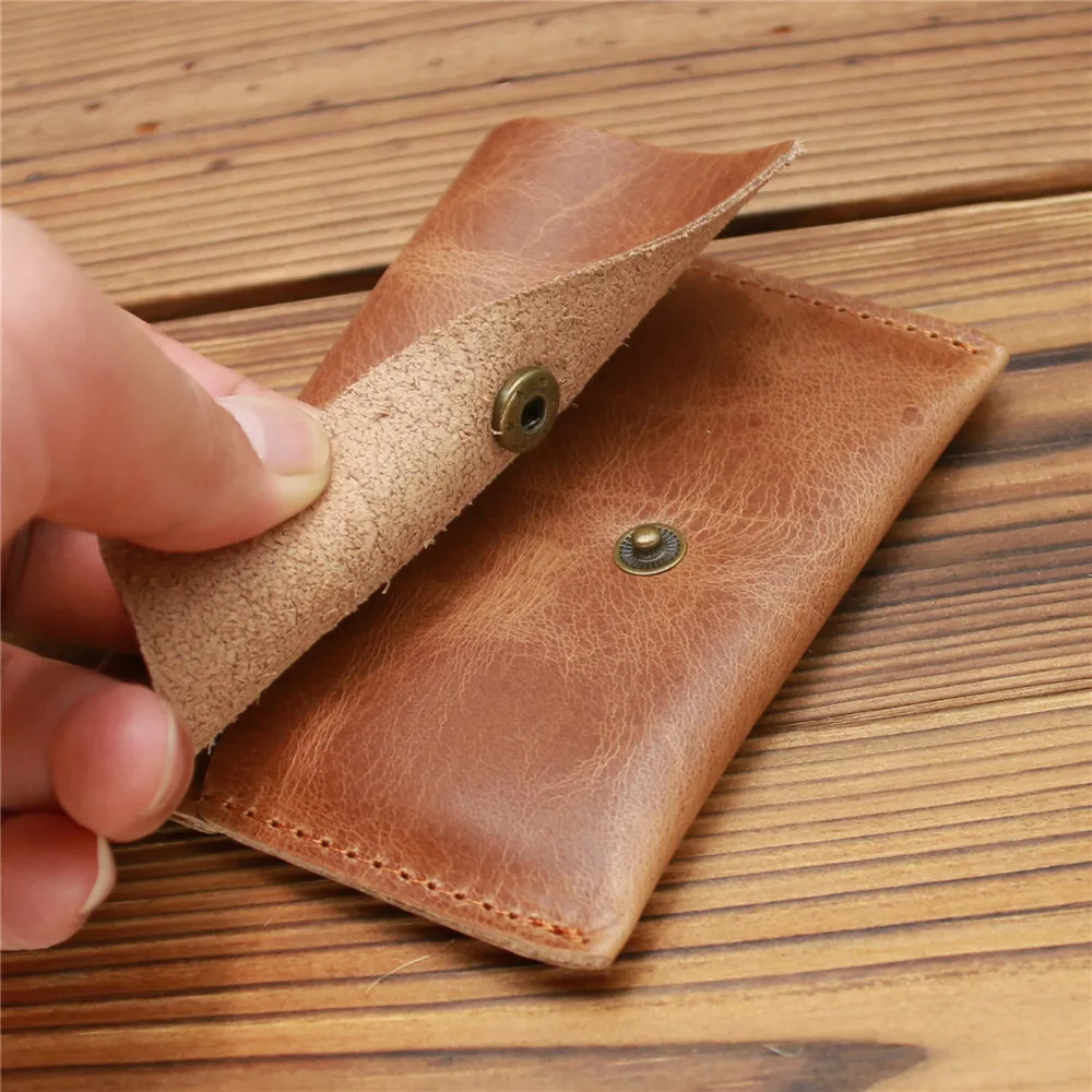 Genuine Leather Wallet for Men Male Vintage 100% Real Cowhide Short Small Mini Slim Men\'s Purse Credit Card Holder Case 2023 New