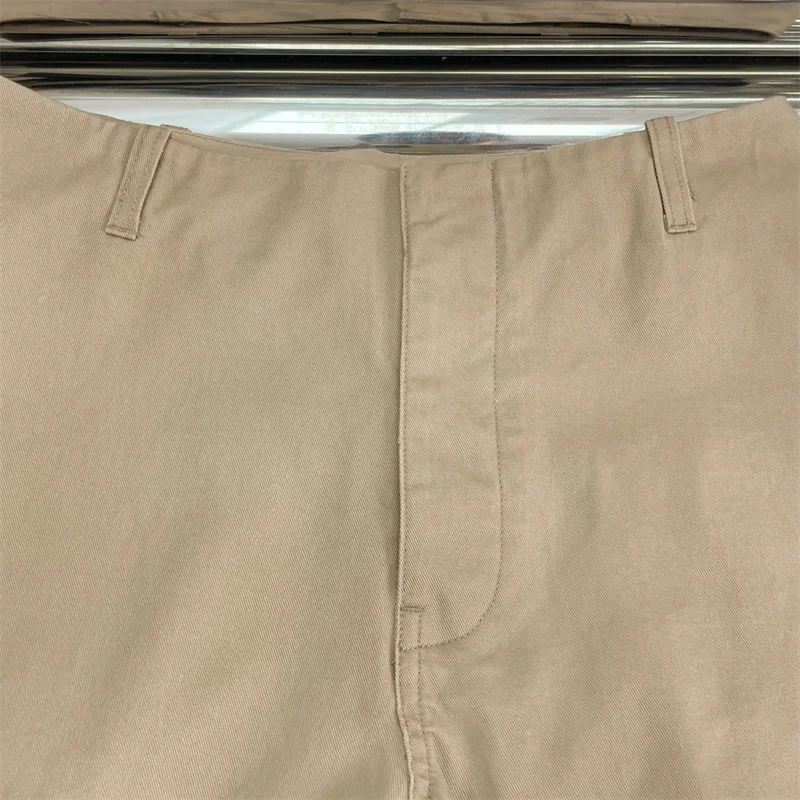 سراويل نسائية جديدة منخفضة الارتفاع بقصة ضيقة سراويل مستقيمة الساق لخريف 2025 سراويل شحن متعددة الجيوب مزخرفة سراويل قطنية نقية #4