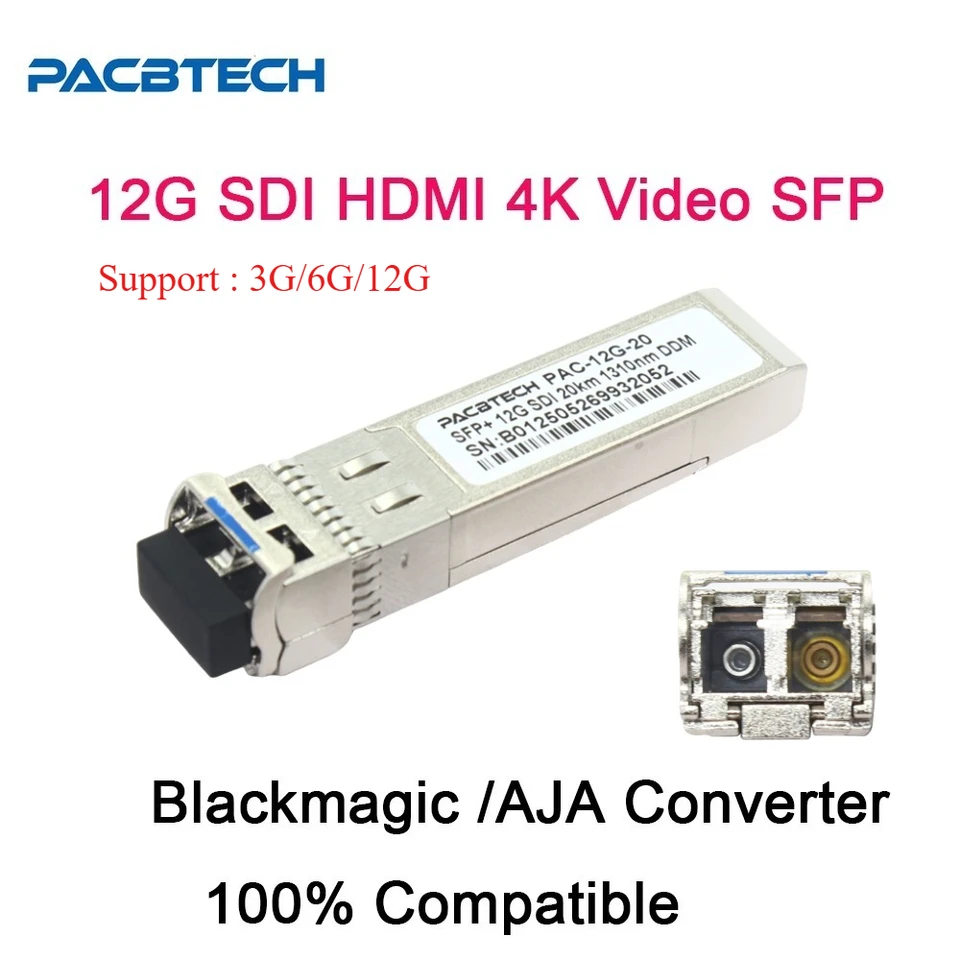 12G 12G-SDI SD-SDI Video Tranceiver 4K Fiber Transmission Optical