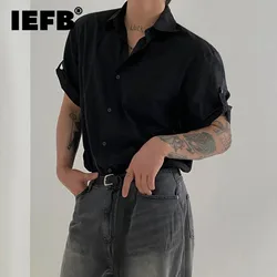 IEFB 2024 Summer Shirt New Men's Short Sleeve Korean Style Pocket Design Lapel Trend Fashion Loose Casual Male Top 9C5649