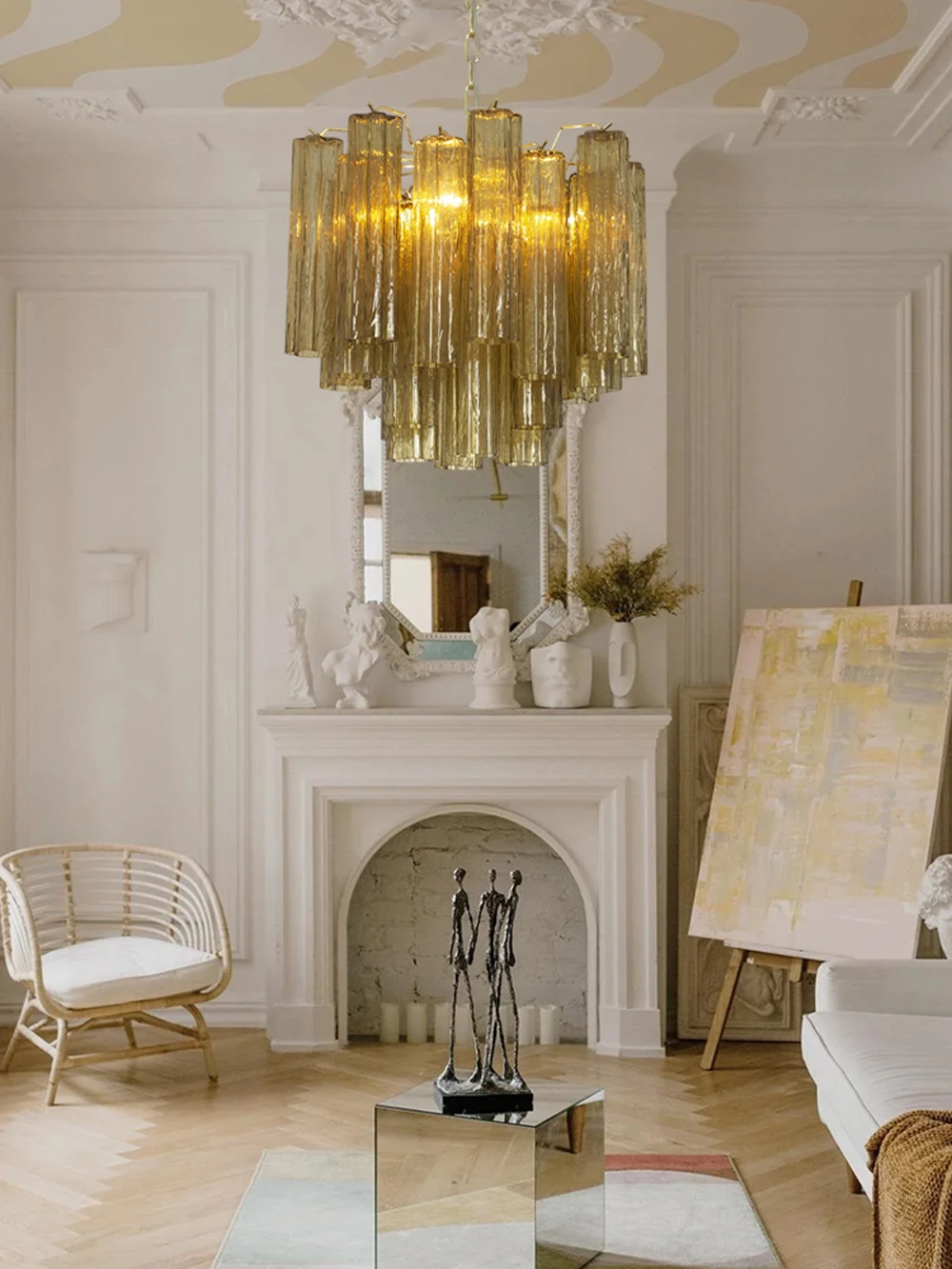 Dark Night Art Murano Design LED Chandelier