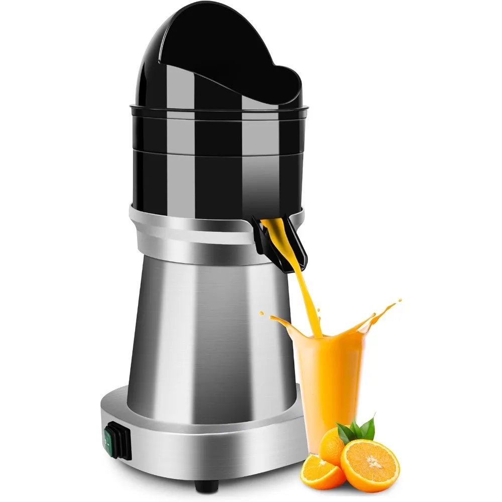 Exprimidor de cítricos eléctrico comercial de acero inoxidable - 120 V, 1400 RPM