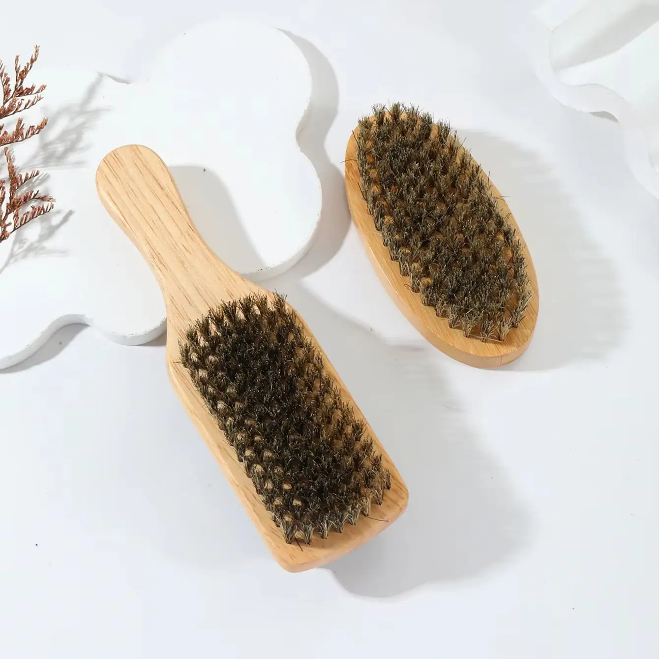 

Профессиональный набор кистей для волос для салона, 2 шт., мягкая кисть из натурального дерева, щетка для бороды, специально для париков из натуральных волос