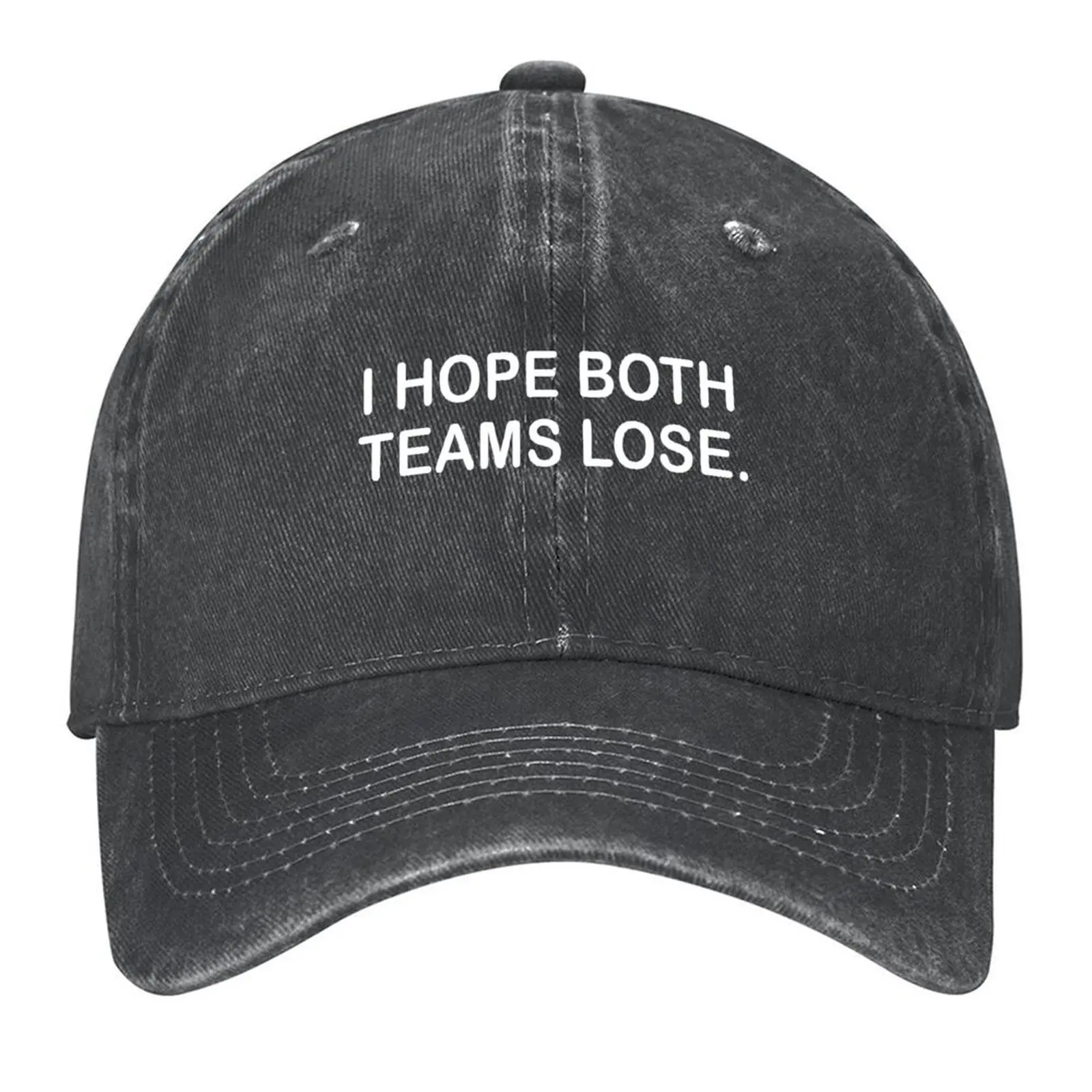 

I hope Both Teams Lose Baseball Cap Trucker Hat custom caps winter hats for men Thermal Visor Women's Golf Clothing Men's