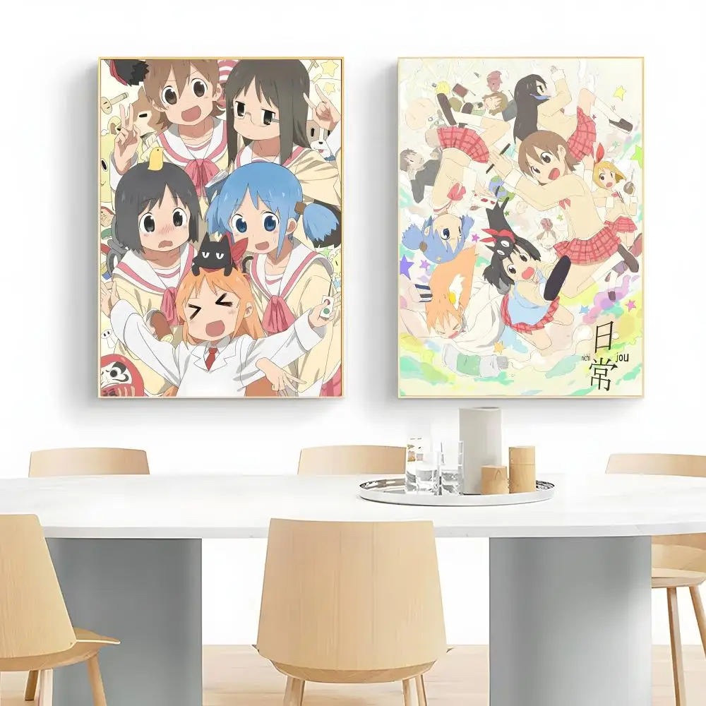Cute Whimsical Humorous N-Nichijou Poster Wall Art Print Decorative Mural Home Decor Gift Unframed