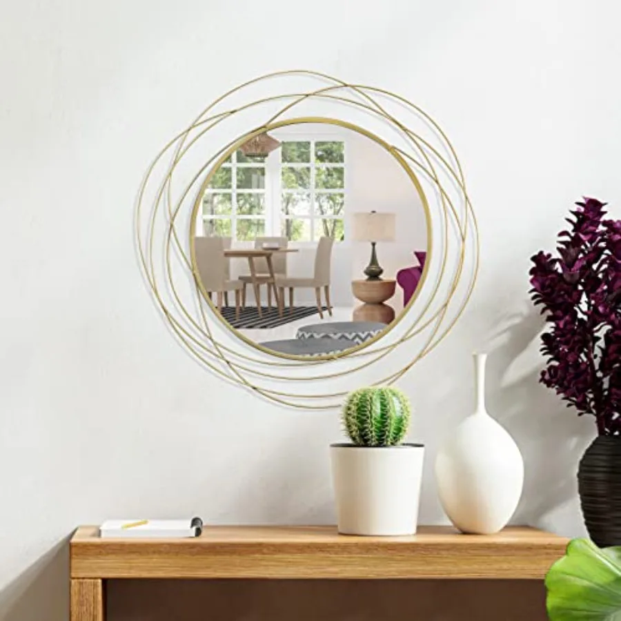 

Wall Mirror Mounted Round Decorative Mirrors Circle for Bathroom Vanity, Living Room or Bedroom 1