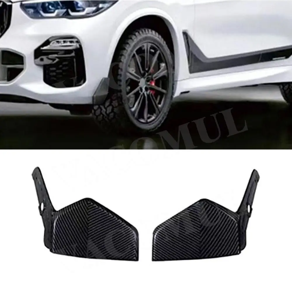 

VACOMUL 2pcs Carbon Fiber Front Bumper Splitters Apron Flaps for BMW X5 G05 M sport 2019+ Car Prodection ABS Black Body Kit