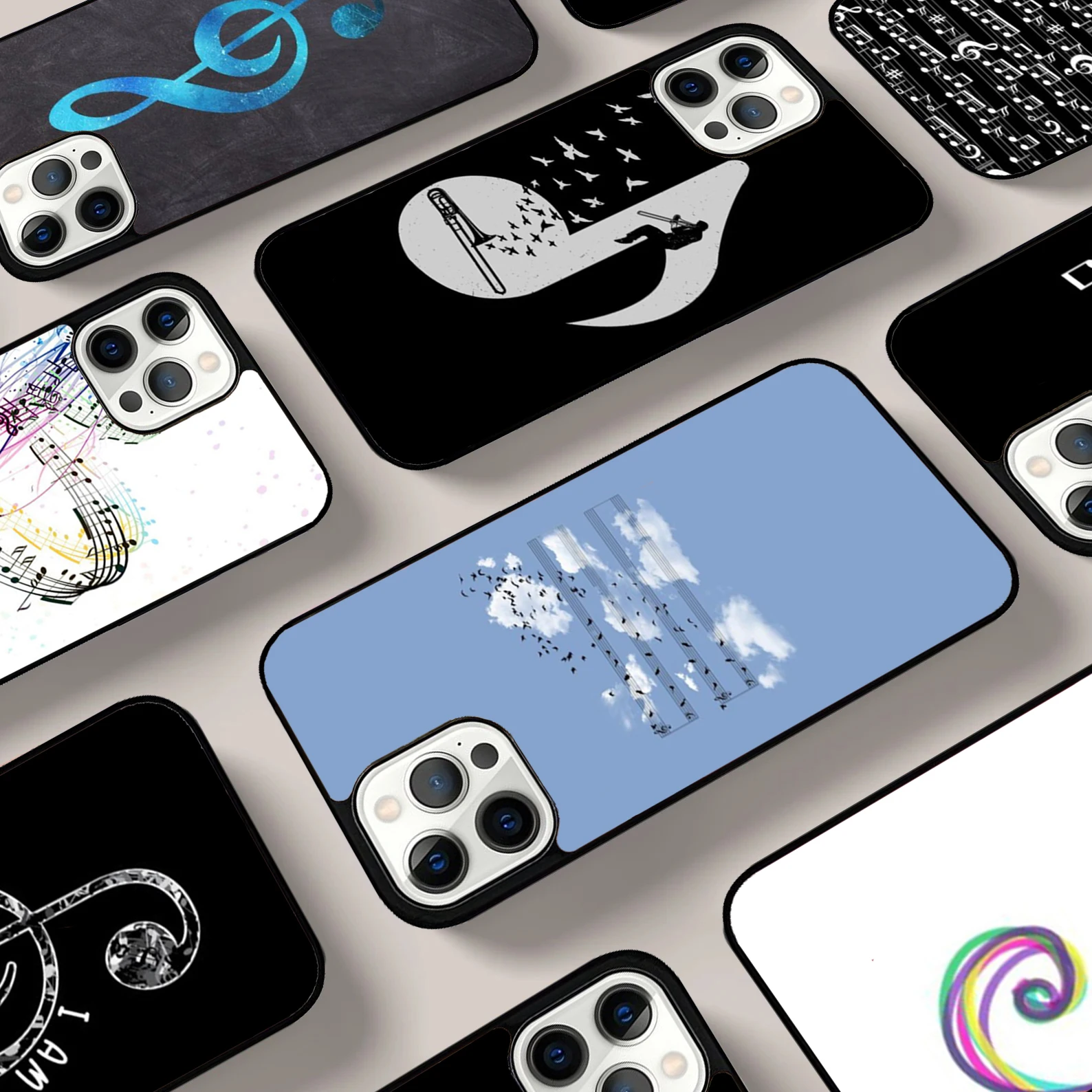 

Чехол для телефона с музыкальной нотой и музыкальным ключом для iPhone 17, Air 16, 14, 13, 12, 11 Pro Max Plus, чехол-бампер