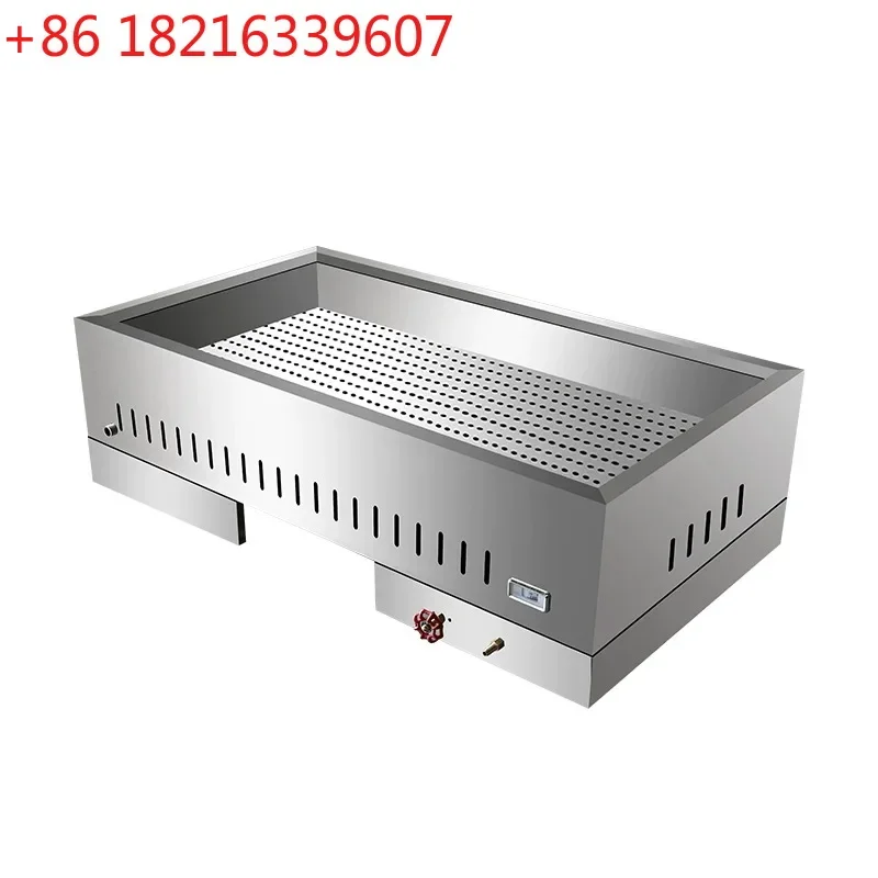 School canteen fast food restaurant commercial gas heating stainless steel vegetable table customization