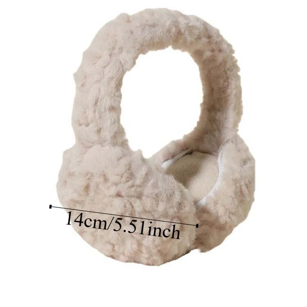 Fashion Windproof Solid Color Earmuffs Soft Foldable Ear Cover Ear Warmers Korean Style Winter Thicken Earflap Cold Weather