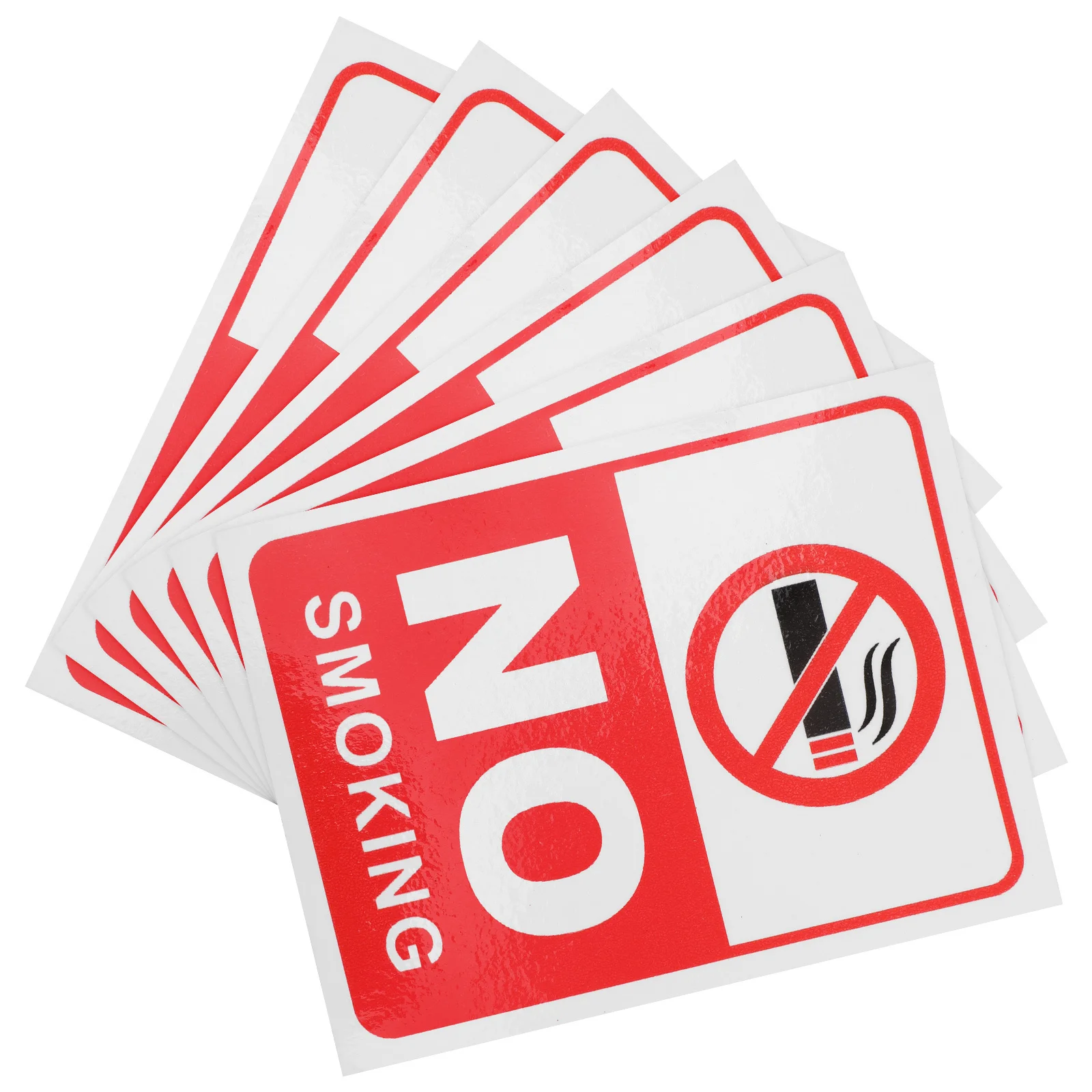 

6Pcs No Smoking Stickers Clear Visible Warning Label for Business Safety Signs Non Smoking Symbol Sticker for Public Spaces and